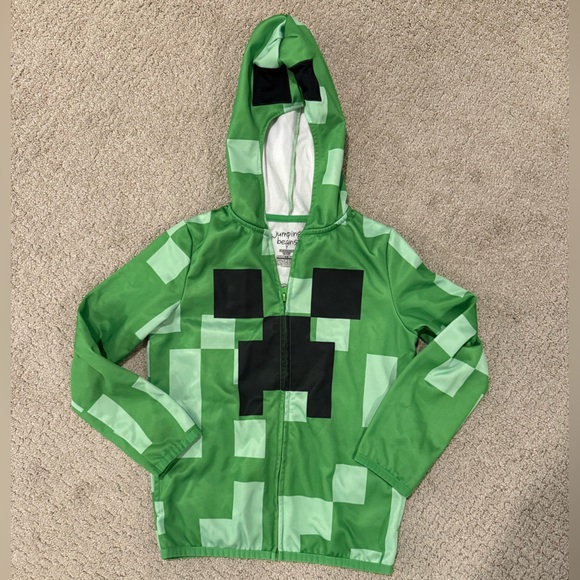 Jumping Beans Mindcraft Pixel Hoodie, Kids size 7 - Picture 1 of 4